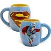 Silver Buffalo DC Comics Superman Flying Blue Oval Ceramic Mug 18 Oz