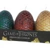 Insight Luminaries Game Of Thrones Sculpted Dragon Egg Candles, Set Of 3 - 2 1/2" Each TV Series