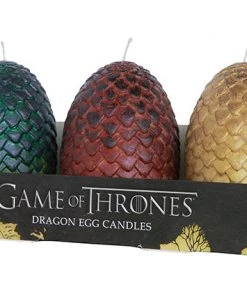Insight Luminaries Game Of Thrones Sculpted Dragon Egg Candles, Set Of 3 - 2 1/2