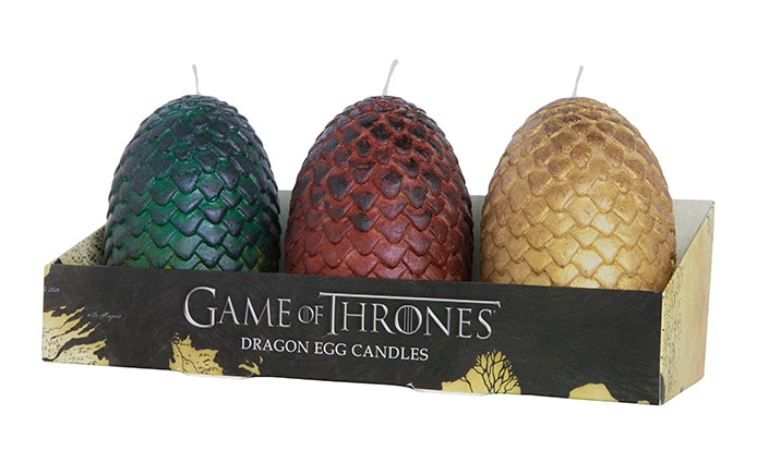 Insight Luminaries Game Of Thrones Sculpted Dragon Egg Candles, Set Of 3 - 2 1/2" Each TV Series 3 Insight Luminaries Game Of Thrones Sculpted Dragon Egg Candles, Set Of 3 - 2 1/2" Each TV Series