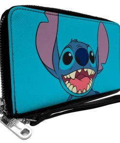 Buckle-Down Lilo And Stitch- Stitch Smiling Pose Blue Women Wallet Disney