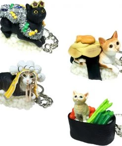Kryptonite Character Store 25 Clever Idiots Inc. Clever Idiots Sushi Cat Key Ring Blind Box Vol 3 Mystery Figures