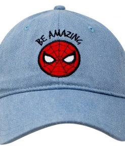 Danielle Nicole Spider Man Marvel Spiderman Be Amazing Heavy Wash Denim Hat