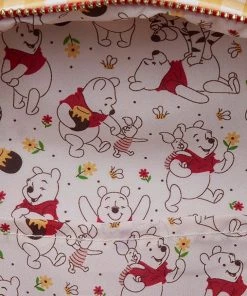 Loungefly Disney Winnie The Pooh Gingham Womens Double Strap Mini Backpack