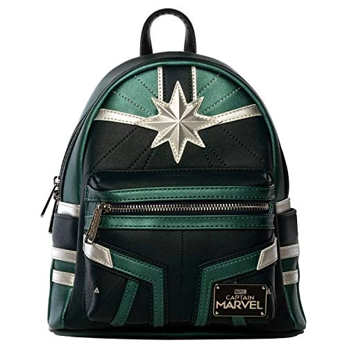 Loungefly Captain Marvel Green Training Suit Mini Backpack 3 Loungefly Captain Marvel Green Training Suit Mini Backpack