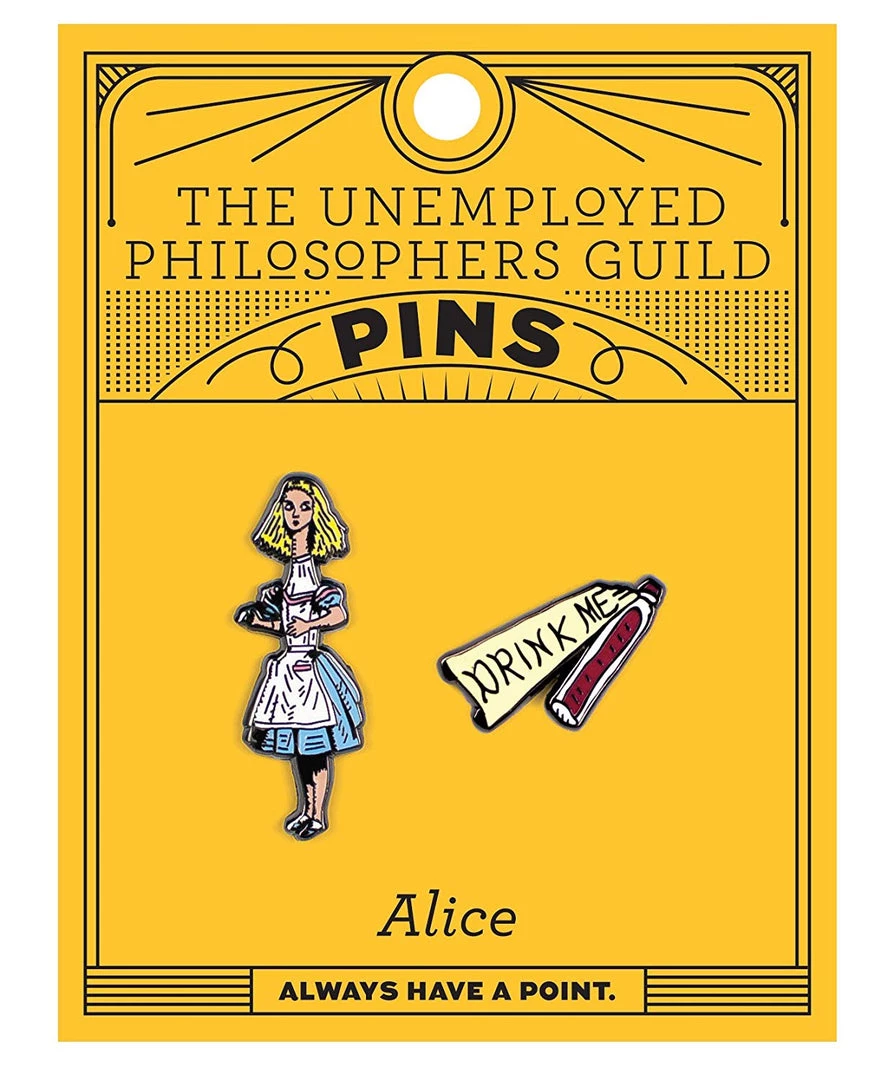 The Unemployed Philosophers Guild Alice And Drink Me Pin Set Alice In Wonderland 4 The Unemployed Philosophers Guild Alice And Drink Me Pin Set Alice In Wonderland