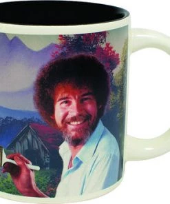 The Unemployed Philosophers Guild Bob Ross Self-Painting Heat Change Coffee Mug 10 Oz. Houseware