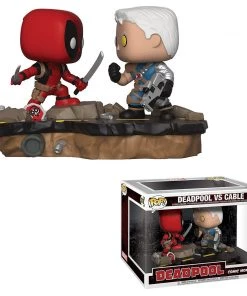 Funko Pop Marvel: Comic Moments-Deadpool Vs. Cable Collectible Figure, Multicolor