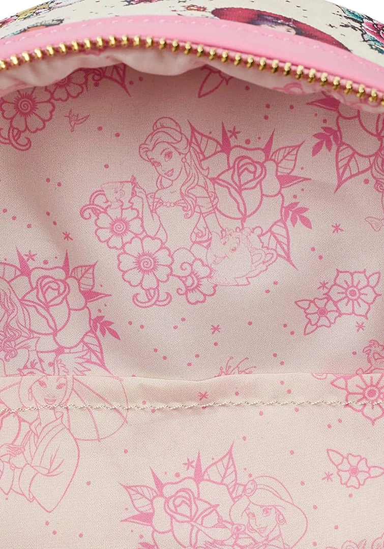 Loungefly Disney Princess Tattoo All Over Print Mini Backpack 7 Loungefly Disney Princess Tattoo All Over Print Mini Backpack