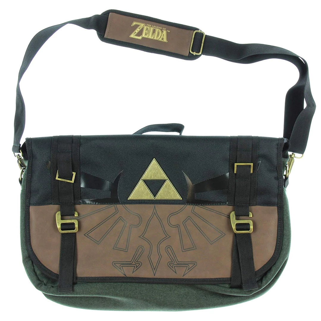 Bioworld Nintendo The Legend Of Zelda Triforce Messenger Bag 3 Bioworld Nintendo The Legend Of Zelda Triforce Messenger Bag