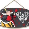 Open Road Brands Disney Alice In Wonderland Queen Of Hearts Hanging Wood Wall Decor