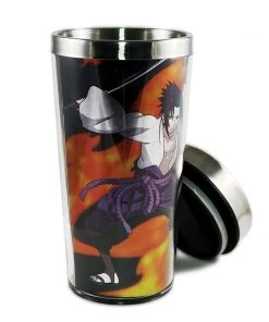 JUST FUNKY Naruto Shippuden OFFICIAL Uchiha Sasuka Foil-Printed Travel Coffee Mug Thermos 10 JUST FUNKY Naruto Shippuden OFFICIAL Uchiha Sasuka Foil-Printed Travel Coffee Mug Thermos
