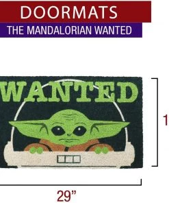 Pyramid America Disney Star Wars The Mandalorian - The Child Wanted 17" X 29" Coir Doormat 8 Pyramid America Disney Star Wars The Mandalorian - The Child Wanted 17