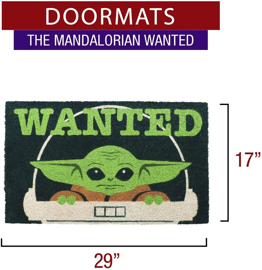 Pyramid America Disney Star Wars The Mandalorian - The Child Wanted 17" X 29" Coir Doormat 5 Pyramid America Disney Star Wars The Mandalorian - The Child Wanted 17" X 29" Coir Doormat