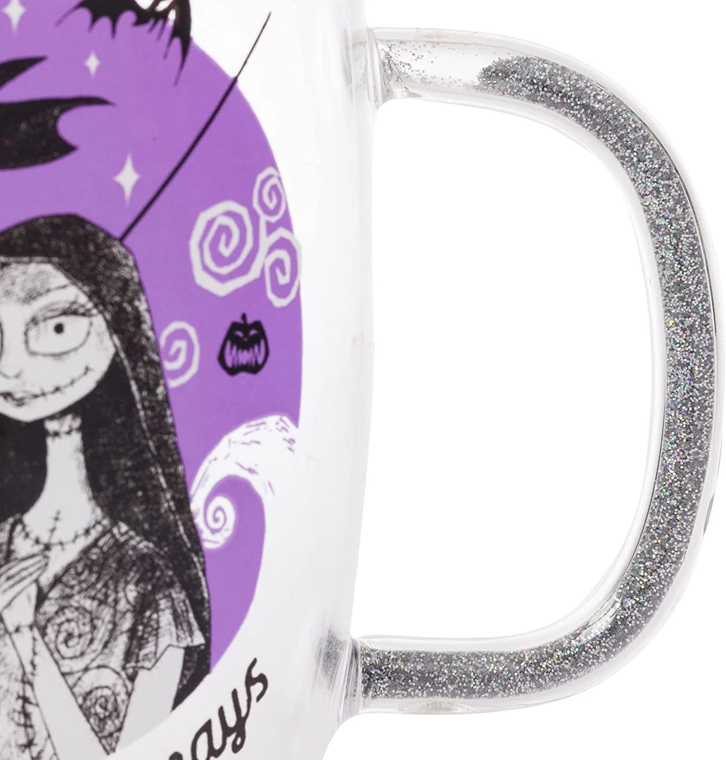 Silver Buffalo The Nightmare Before Christmas Nightmare Before Christmas Forever And Always Glitter 14Oz Handle Glass Mug 6 Silver Buffalo The Nightmare Before Christmas Nightmare Before Christmas Forever And Always Glitter 14Oz Handle Glass Mug