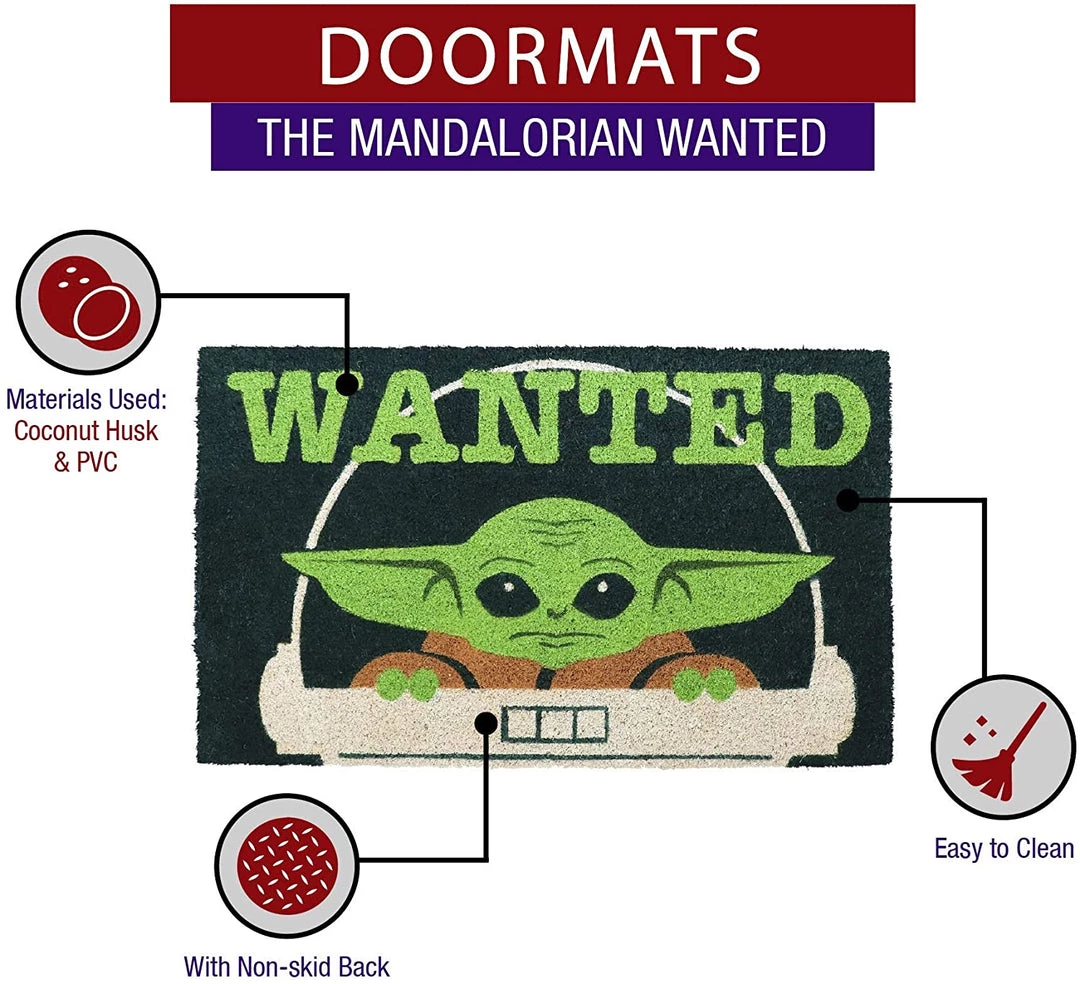 Pyramid America Disney Star Wars The Mandalorian - The Child Wanted 17" X 29" Coir Doormat 4 Pyramid America Disney Star Wars The Mandalorian - The Child Wanted 17" X 29" Coir Doormat