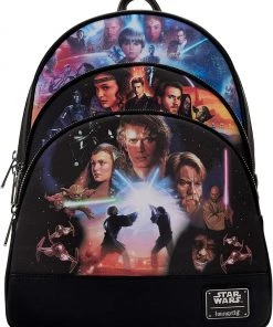 Loungefly Star Wars Trilogy 2 Triple Pocket Mini Backpack