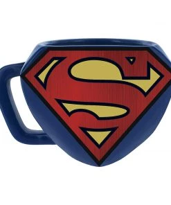 Paladone Superman Shaped Ceramic Coffee Mug - DC Comics Embossed Cup