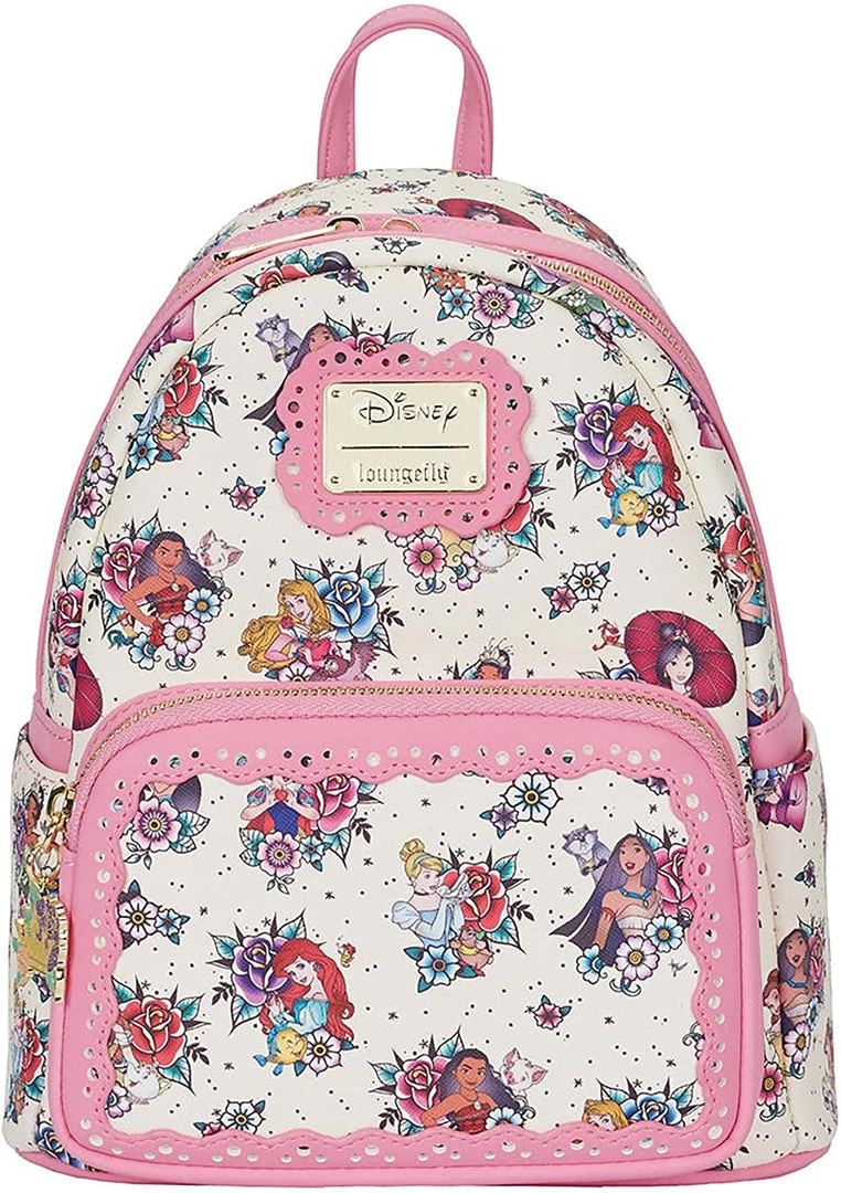 Loungefly Disney Princess Tattoo All Over Print Mini Backpack 3 Loungefly Disney Princess Tattoo All Over Print Mini Backpack