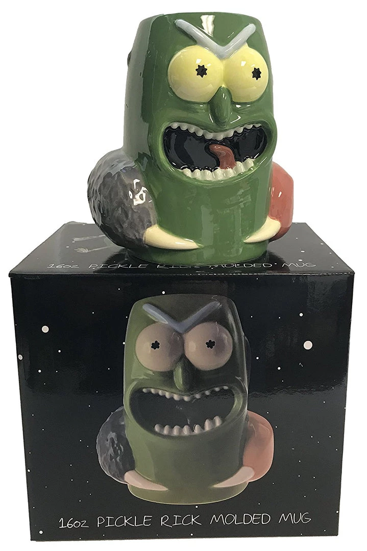 U.C.C. Distributing Rick And Morty Pickle Rick 16oz. Figure Mug 3 U.C.C. Distributing Rick And Morty Pickle Rick 16oz. Figure Mug