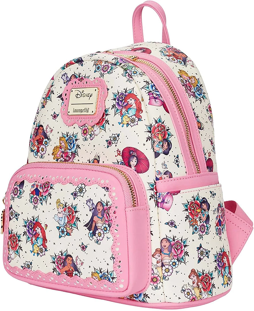 Loungefly Disney Princess Tattoo All Over Print Mini Backpack 4 Loungefly Disney Princess Tattoo All Over Print Mini Backpack