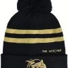 Danielle Nicole Netflix The Witcher Acrylic Knitted Cuff Beanie Hat With Gold Logo
