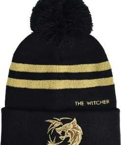 Danielle Nicole Netflix The Witcher Acrylic Knitted Cuff Beanie Hat With Gold Logo