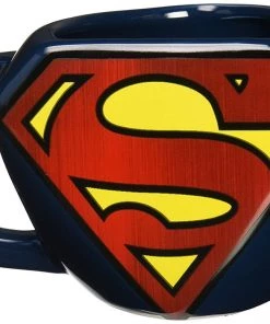 Paladone Superman Shaped Ceramic Coffee Mug - DC Comics Embossed Cup