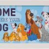 Silver Buffalo Disney Classics Home Is Where Your Dog Is Gel Coat 10" X 18" Framed MDF Wall Art