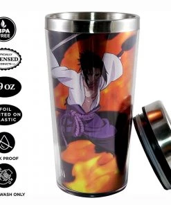 JUST FUNKY Naruto Shippuden OFFICIAL Uchiha Sasuka Foil-Printed Travel Coffee Mug Thermos 9 JUST FUNKY Naruto Shippuden OFFICIAL Uchiha Sasuka Foil-Printed Travel Coffee Mug Thermos