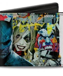 Buckle-Down DC Comics Batman And Gotham City Villains Torn Faces Graffiti Collage2 Billfold Wallet