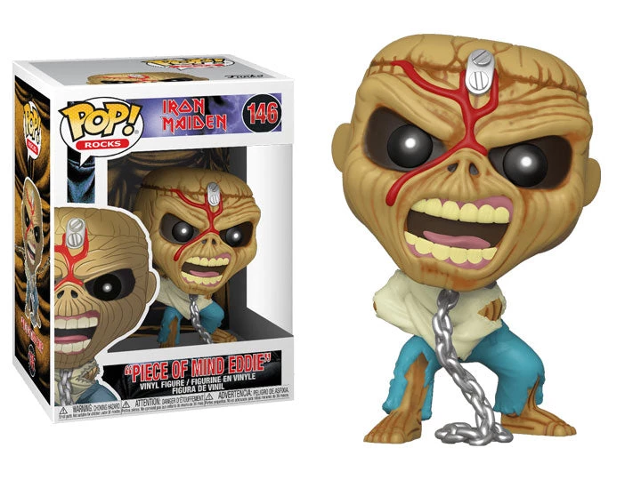 Funko- Pop Rocks: Iron Maiden-Piece Of Mind (Skeleton Eddie) Funko Pops! 3 Funko- Pop Rocks: Iron Maiden-Piece Of Mind (Skeleton Eddie) Funko Pops!