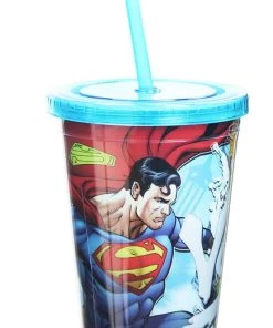 Silver Buffalo Superman Vs Lex Luthor 16oz Carnival Cup DC Comics