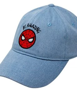 Danielle Nicole Spider Man Marvel Spiderman Be Amazing Heavy Wash Denim Hat