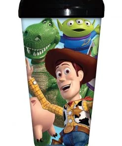 Silver Buffalo Disney Toy Story Group 16oz Plastic Travel Mug
