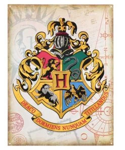Open Road Brands Harry Potter Hogwarts Crest Metal Wall Art