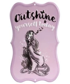 Open Road Brands Rapunzel Outshine Yourself Embossed Tin Sign Disney