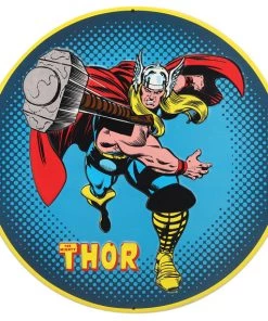 Open Road Brands Thor Classic Round Embossed Tin Sign Marvel