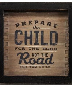 Open Road Brands The Mandalorian Prepare The Child For The Road Wood Frame Star Wars