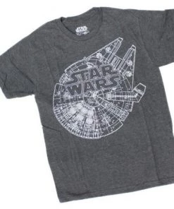 Mad Engine Star Wars Millennium Falcon Schematics Sketch T-Shirt Tee Disney