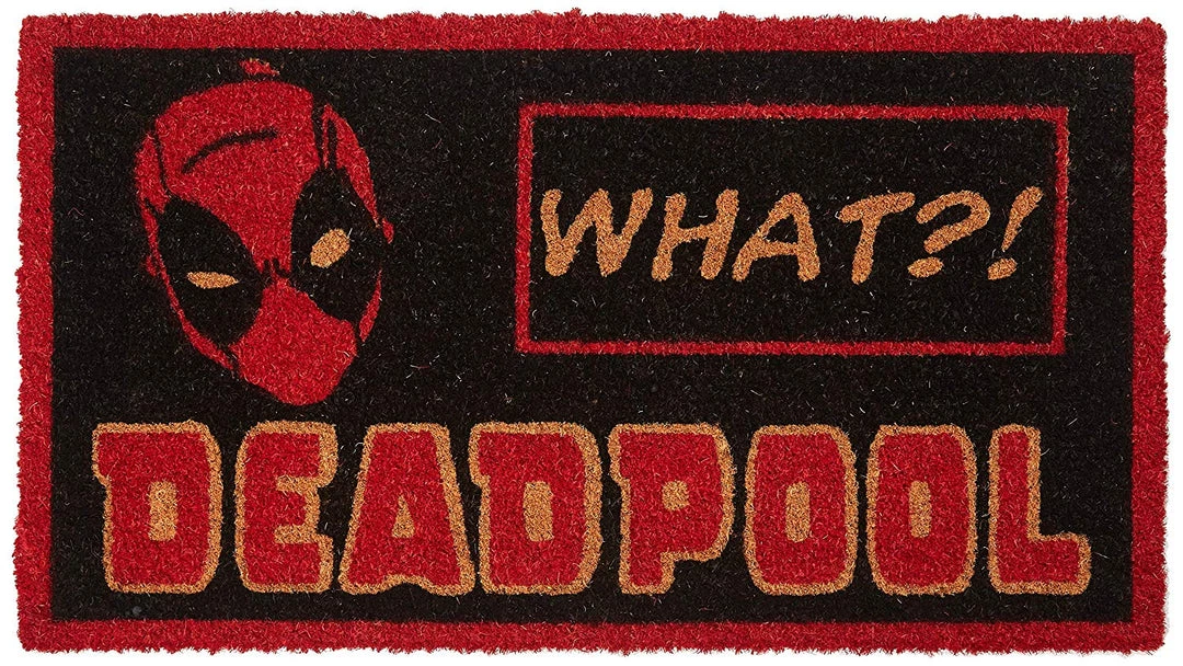 Pyramid America Marvel Deadpool - Doormat "What?" 3 Pyramid America Marvel Deadpool - Doormat "What?"