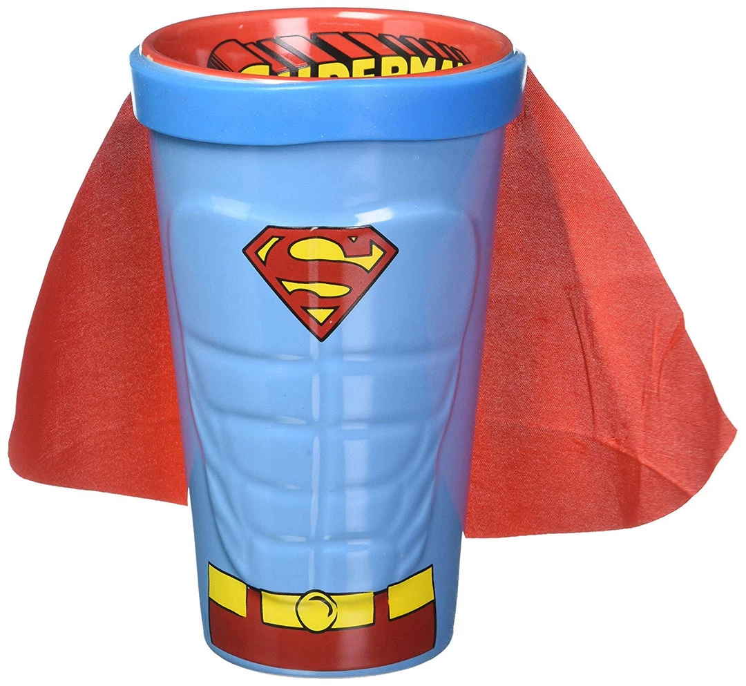 DC Comics ICUP DC Superman Molded Caped Ceramic Pint Glass, Clear 3 DC Comics ICUP DC Superman Molded Caped Ceramic Pint Glass, Clear