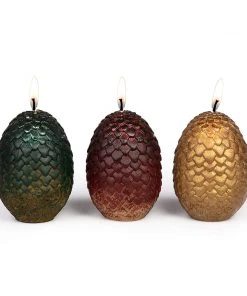 Insight Luminaries Game Of Thrones Sculpted Dragon Egg Candles, Set Of 3 - 2 1/2" Each TV Series 10 Insight Luminaries Game Of Thrones Sculpted Dragon Egg Candles, Set Of 3 - 2 1/2