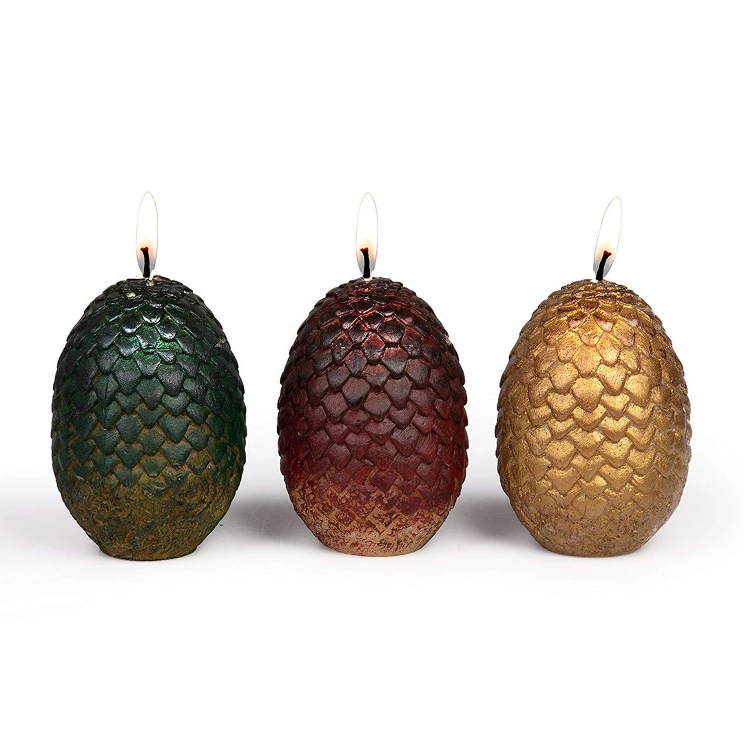 Insight Luminaries Game Of Thrones Sculpted Dragon Egg Candles, Set Of 3 - 2 1/2" Each TV Series 5 Insight Luminaries Game Of Thrones Sculpted Dragon Egg Candles, Set Of 3 - 2 1/2" Each TV Series