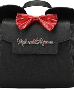 Bioworld Disney Minnie Mouse Classic Cartoon Character Convertible Bag & Mini Backpack