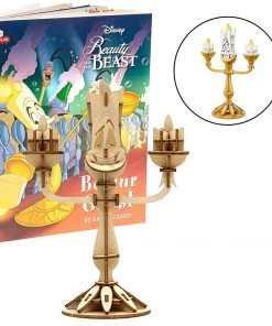 FSC Disney Beauty And The Beast Lumiere Book And 3D Wood Model Figure Kit