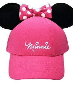 Jerry Leigh Disney Minnie Mouse W/ Ears Pink Adult Hat