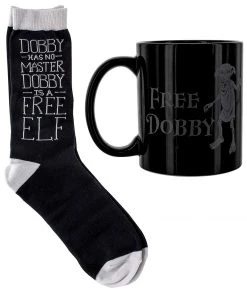 Paladone Harry Potter Free Dobby Ceramic Coffee Mug & Sock Set