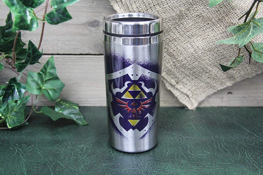 Paladone The Legend Of Zelda Link Travel Mug - 15oz Hylian Shield Design Commuter Cup 5 Paladone The Legend Of Zelda Link Travel Mug - 15oz Hylian Shield Design Commuter Cup