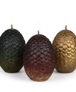 Insight Luminaries Game Of Thrones Sculpted Dragon Egg Candles, Set Of 3 - 2 1/2" Each TV Series 9 Insight Luminaries Game Of Thrones Sculpted Dragon Egg Candles, Set Of 3 - 2 1/2